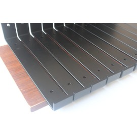 8 Pack - 11.25"L x 6"H x 1.5"W J Lip Shelf Bracket Rustic Industrial Farmhouse Iron Metal Wall Floating Shelf Bracket Metal Shelf Bracket, Industrial Shelf Bracket Shelf Supports with Screws