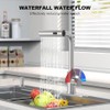 Brushed Nickel Kitchen Faucets with Pull Down Sprayer & Soap