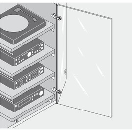 Blum Clip-top 94 Degree Glass Door Hinge Inset / Self-Closing 75T4300