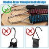 Realjoy 6 Pcs Bungee Cords with Hooks,0.5m+1m Elastic Bungee Straps,Heavy