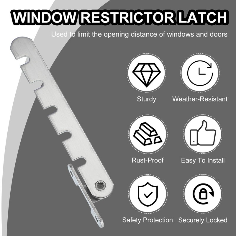 MECCANIXITY Window Restrictor Latch Window Safety Lock Stopper, Limit Stay
