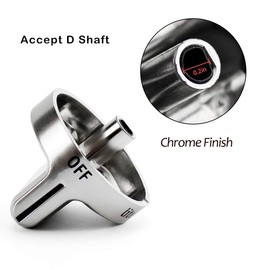 Funmit 5304502763 Range Control Knob Replacement for Frigidaire Stove Replaces PS11724147 AP5984069 EAP11724147 4279473, D Shaped Shaft with Metal Insert, Silver Plastic, 5 Pack