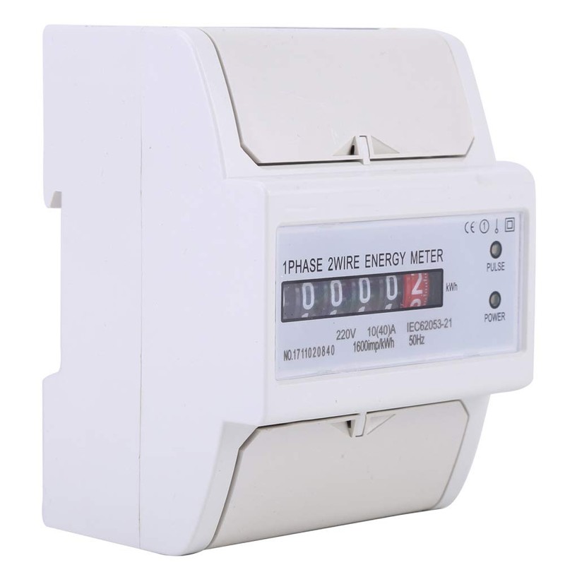Energy Meter 1 Phase 2 Wire DIN Rail Electronic Energy