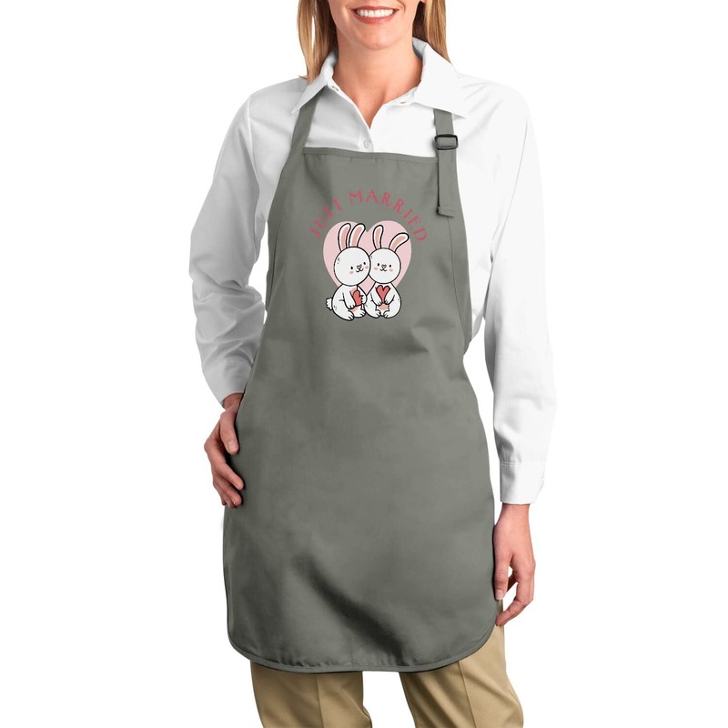 Fabulous Premium Kitchen Apron Just Married Newlywed Anniversary Celebration Gift