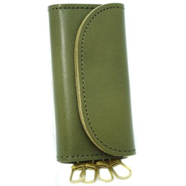 BlissLeather (Tochigi Leather Made in Japan) Luxury Genuine Leather Smart Key Case, 3 Layers, Canabira, KYY Zipper, Made in Japan, green_2