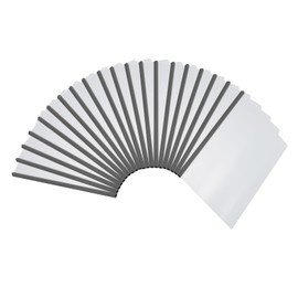 PATIKIL Clear Report Covers with Sliding Bar, 40 Pcs 10mm Slide-Grip Resume Covers 75 Sheets Capacity, A4 Presentation Folders for File, Resume, Black