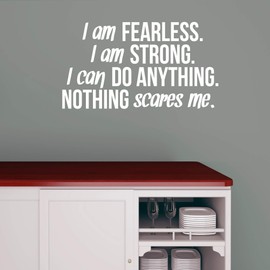 Inspirational Decor Wall Decals Quotes - Motivational Positive Overcome Fears and Anxiety Affirmations Vinyl Stickers - Wall Art Encouragement Creativity Success Phrases Words Sayings AF103