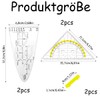 Set of 4 Parabolic Template Maths Geo Triangles Set Flexible