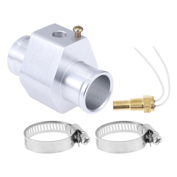ACROPIX 12V/24V Universal Water Temp Sensor Kit, 1/8"NPT 1.65" Silver
