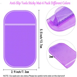 6 Pcs Diamond Painting Art Accessories,Anti-Slip Tools Sticky Mat,Diamond Painting Trays Sticky Gel Pad for Holding Tray 5D Diamond Tools Accessories for Adults(5.6x3.3 Inch)