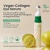 Suero de colágeno vegano para ojos con triple ácido hialurónico y complejo de 5 péptidos | Cuidado de las arrugas, reducción de líneas finas, iluminador | Cuidado de la piel coreano vegano y libre