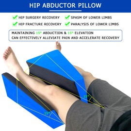 bibahala Hip Abduction Pillow Knee Wedge Leg Lifter for After Knee Surgery Replacement Recovery Aids Hip Abductor Pillow Maintain Leg Fixators While Sleeping (Left)