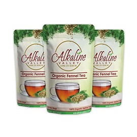 Fennel Tea - 100% Organic and Alkaline - 15 Unbleached/Chemical-Free Fennel Tea Bags - Pack of 3 - Caffeine-Free, No GMO…