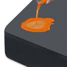 QUWOU Twin Mattress Protector, Waterproof Mattress Cover with 18" Deep Pocket Bed Cover, Fitted Sheet Style Noiseless Breathable Machine Washable, Dark Gray (39'' X 75'')