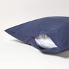 HOMESCAPES Navy Blue Pure Egyptian Cotton Euro Size Pillowcase 80