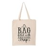 TeesAndTankYou Bag Filled With Awesome Crap Canvas Tote Bag Reusable