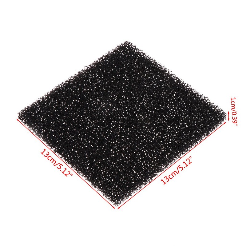E-HONER 5Pcs Universal Black Activated Carbon Foam Sponge Air Filter