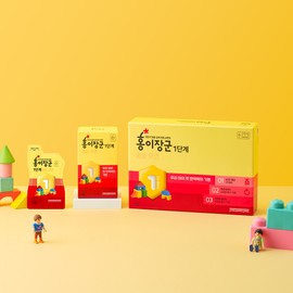 Jeonggwanjang 정관장 홍이장군 1단계 15ml 30포 (만 3세 이상 어린이 홍삼) Korean Red Ginseng Hongi Janggun Stage 1 15ml 30 Pouches (Red Ginseng for Children Aged 3 and Above)
