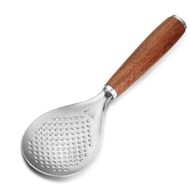 KULUNER Natural Rosewood Handle Stainless Steel Rice Scoop - Premium Kitchen Utensil Choice, Ideal for Rice, Potatoes, and Salad, Durable and Long-Lasting