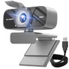 TRAUSI 1080P HD Webcam with Microphone, Noise Reduction, Privacy Protection,