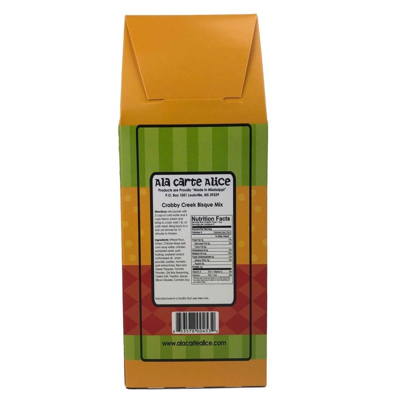 Ala Carte Alice Crabby Creek Crab Bisque Soup Mix, 4.5