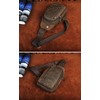 Le'aokuu Men's Genuine Leather Waist Bag Chest Bag Belly Bag