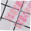Baluue 3Pcs Flower Nail Stickers Full Cover Fake Nails for