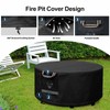 QH.HOME Fire Pit Cover Round Super Waterproof, 48" D X
