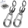 FishTrip Ball Bearing Swivel with Oval Split Rings