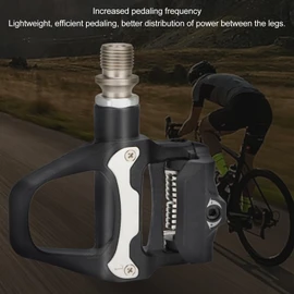 Road Bike Clipless Pedals, Professional Self Locking Bike Pedals Adjustable Tension Lightweight Chrome Moly Axle Stable Performance with SPD System for Bicycles