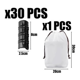30 Pieces of Black Plastic Pipe Clips, 1 Piece of Storage Bag, Garden Greenhouse Fixing Clips, Greenhouse Film Clamping Snaps, Greenhouse Accessories.