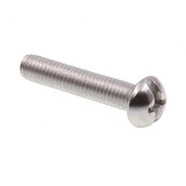 Prime-Line 9004253 Machine Screw, Round Head, Slotted/Phillips Combo, #10-32 X 1 in, Grade 18-8 Stainless Steel, Pack of 25