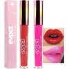 evpct evpct 2Pcs Ruby Red Rose Pink Matte to Glitter