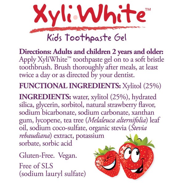 Now Foods, Solutions, XyliWhite, Kids Toothpaste Gel, Strawberry Splash, 3 oz (85 g), Pack of 5