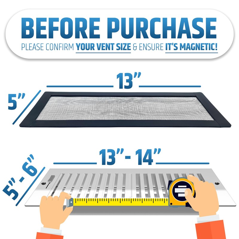 Powerful Magnetic Vent Screen Mesh Covers (3-Pack) That Will Never
