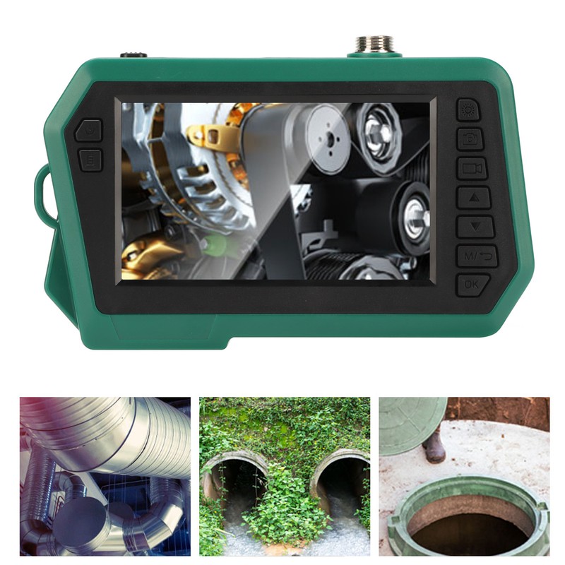 Dual Lens Borescope Inspection Camera 4.3in Screen 6 LED Light