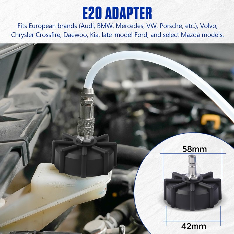 MR CARTOOL Automotive Brake Bleeder Kit 12PCS Master Cylinder Adapters