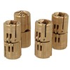 4 Pcs Copper Concealed Hinges Gold 14mm for Wooden Door