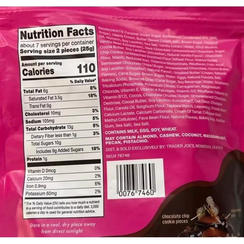 Trader Joe's 2 Pack Trader Joe’s Brookie Caramel Candy Clusters