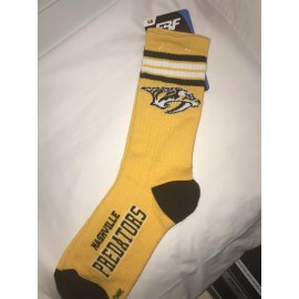 For Bare Feet Nashville Predators(FBF) For Bare Feet Adult L Reverse 4-Stripe Deuce Crew Socks