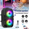 Dual 6" Bluetooth Speaker PA System Portable Subwoofer Karaoke DJ