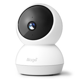 2K Indoor Security Camera, AI Human Pet Motion Detection, 2.4/5 GHz, 360° Pan Tilt, Night Vision, 2-Way Audio, Compatible with Alexa & Google Assistant (Standard Configuration)