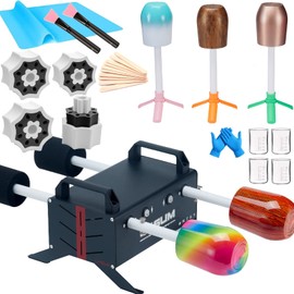 4 Arm Cup Turner for Crafts Tumbler,Multi Tumbler Spinner Machine Kit,Tumbler Turner DIY Glitter Epoxy Resin Tumblers (4X-Black)