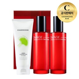 Charmzone The Age Red Edition 3-Piece Set (Skin + Emulsion + Ginkgo Foam), 1 Set / 참존 디에이지 레드 에디션 3종세트(스킨+에멀전+징코폼), 1세트