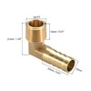 sourcing map Brass Barb Hose Fitting, 90 Degree Elbow 12mm