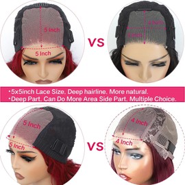 ONICE 99J Burgundy Lace Front Wigs Human Hair 22 Inch 5x5 HD Lace Closure Wigs Human Hair