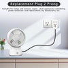 Replacement Plug 2 Prong, Extension Cord Replacement Male Power Plug,