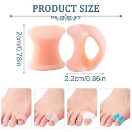 XUKZIMA 5 Pairs Toe Separators Hallux Valgus for Preventing Overlapping Toes and Protecting Toes Toe Separator Toe Separator Toe Spacer 5 Colours