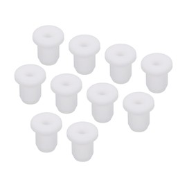 MECCANIXITY 20Pcs T Type Rubber Grommet Mount Dia 6mm ID 3.5mm H 9.5mm Seal Protection Flexible Hole Plugs for Cable Pipe White