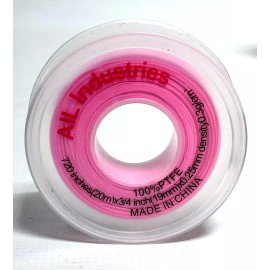 All Industries (50) PLUMBERS PTFE TEFLON THREAD SEAL PIPE FITTING TAPE 3/4" X 720" X 0,25mm